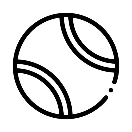 Tennis Play Ball Icon Vector. Outline Tennis Play Ball Sign. Isolated Contour Symbol Illustrationのイラスト素材