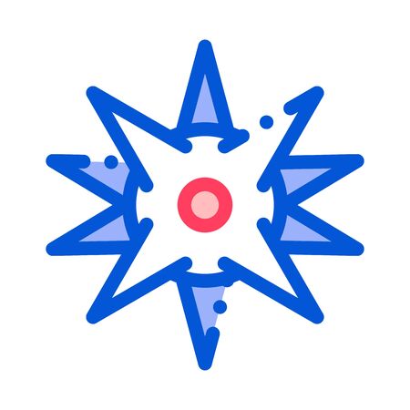 Allegry Organism Pathogen Vector Thin Line Icon. Unhealthy Allergen Barbed Pathogen Bacteria Linear Pictogram. Chemical Microbe Type Infection Microorganism Contour Illustrationのイラスト素材