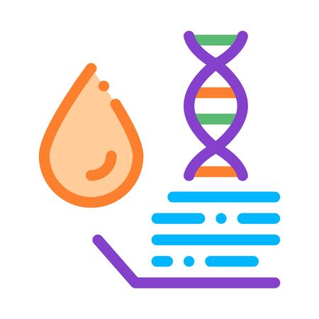 Molecule In Drop Water Biomaterial Vector Icon Thin Line. Biology And Science Flasks, Bioengineering, Dna And Medicine Biomaterial Concept Linear Pictogram. Contour Illustrationのイラスト素材