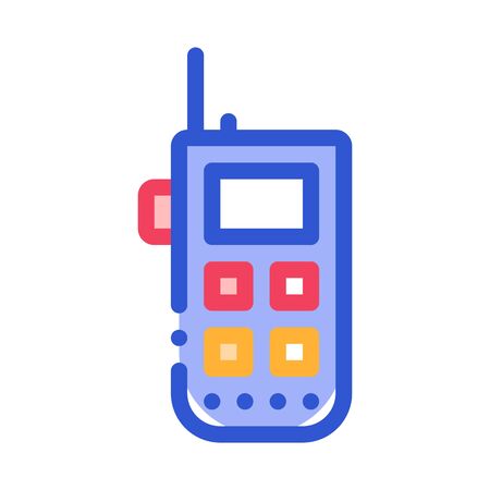 Climbing Gps Assistant Device Alpinism Vector Icon Thin Line. Compass, Mountain Direction And Burner Mountaineering Alpinism Equipment Concept Linear Pictogram. Contour Outline Illustrationのイラスト素材