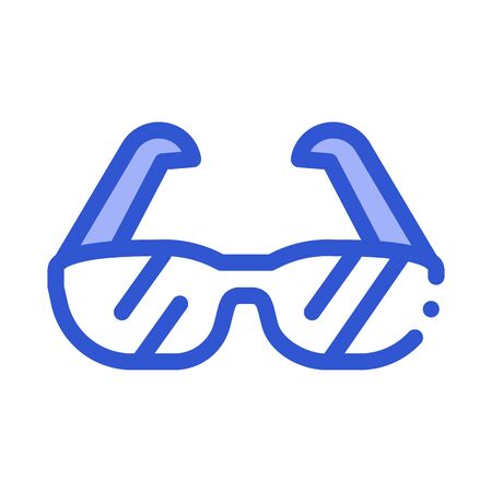 Sport Spectacles Alpinism Equipment Vector Icon Thin Line. Compass And Glasses, Mountain Direction And Burner Mountaineering Alpinism Equipment Concept Linear Pictogram. Contour Outline Illustrationのイラスト素材