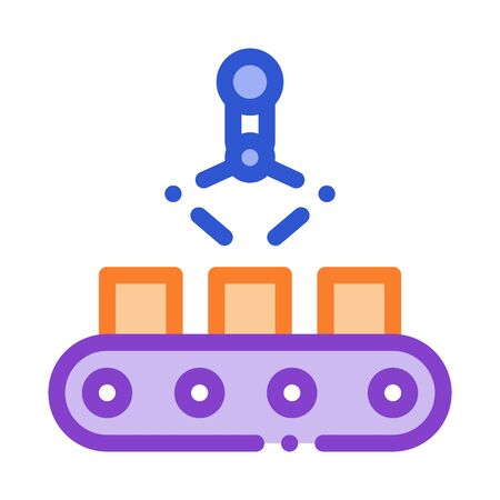 Manufacturing Product Selection Metallurgical Icon Vector Thin Line. Contour Illustrationのイラスト素材