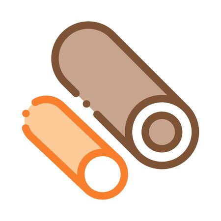 Circular Pipes Metallurgical Icon Vector Thin Line. Contour Illustrationのイラスト素材