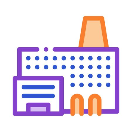 Industry Factory Metallurgical Icon Vector Thin Line. Contour Illustrationのイラスト素材