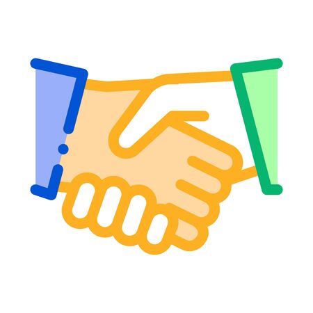 Handshake Icon Vector. Outline Handshake Sign. Isolated Contour Symbol Illustrationのイラスト素材