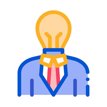 Savvy Man Icon Vector. Outline Savvy Man Sign. Isolated Contour Symbol Illustrationのイラスト素材