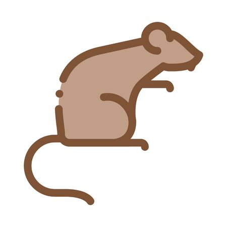Rat Icon Vector. Outline Rat Sign. Isolated Contour Symbol Illustrationのイラスト素材