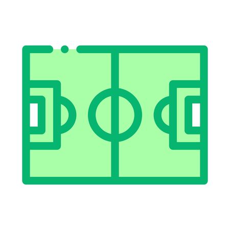 Football Field Icon Vector. Outline Football Field Sign. Isolated Contour Symbol Illustrationのイラスト素材