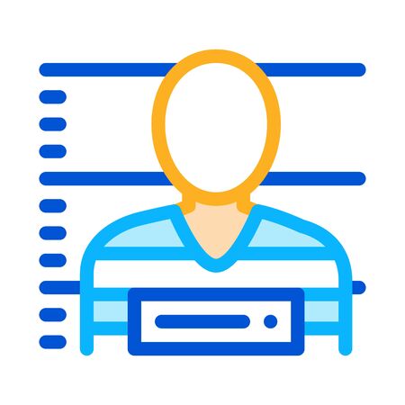 Criminal Bandit Photo Icon Vector. Outline Criminal Bandit Photo Sign. Isolated Contour Symbol Illustrationのイラスト素材