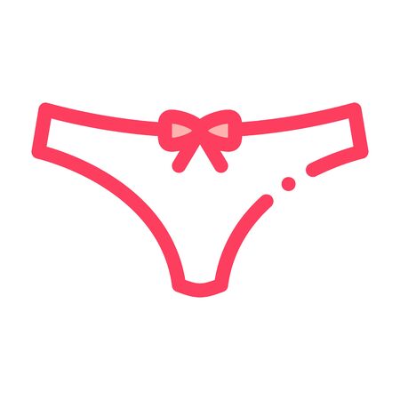 Mini Pants Icon Vector. Outline Mini Pants Sign. Isolated Contour Symbol Illustrationのイラスト素材