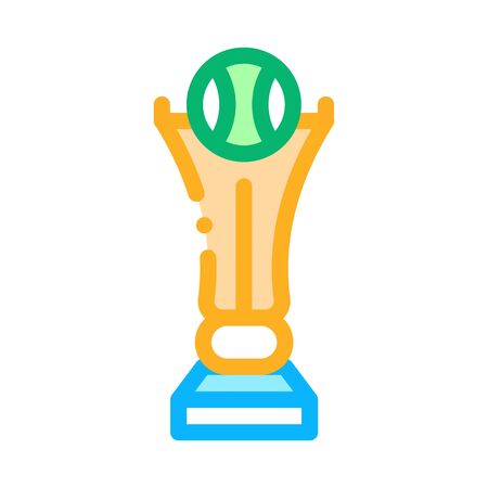 Championship Cup Icon Vector. Outline Championship Cup Sign. Isolated Contour Symbol Illustrationのイラスト素材