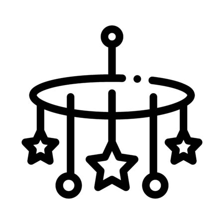 Mobile Toys Icon Vector. Outline Mobile Toys Sign. Isolated Contour Symbol Illustrationのイラスト素材