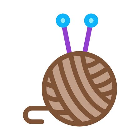 Ball Of Thread Icon Vector. Outline Ball Of Thread Sign. Isolated Contour Symbol Illustrationのイラスト素材
