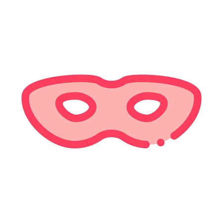 Sex Face Mask Icon Vector. Outline Sex Face Mask Sign. Isolated Contour Symbol Illustrationのイラスト素材