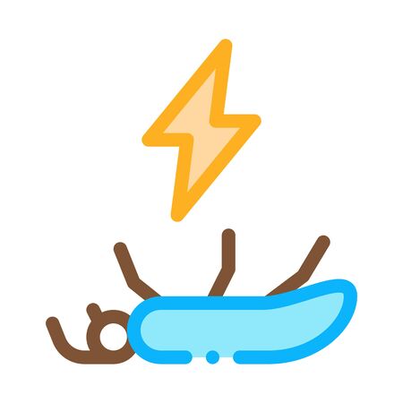 Dead Mosquito Icon Vector. Outline Dead Mosquito Sign. Isolated Contour Symbol Illustrationのイラスト素材