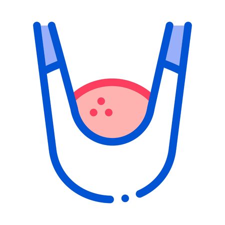 Ball Bag Cleaner Icon Vector. Outline Ball Bag Cleaner Sign. Isolated Contour Symbol Illustrationのイラスト素材