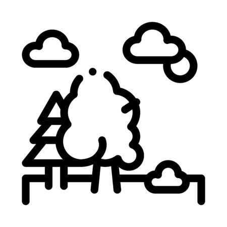 Diverse Forest Icon Vector. Outline Diverse Forest Sign. Isolated Contour Symbol Illustrationのイラスト素材