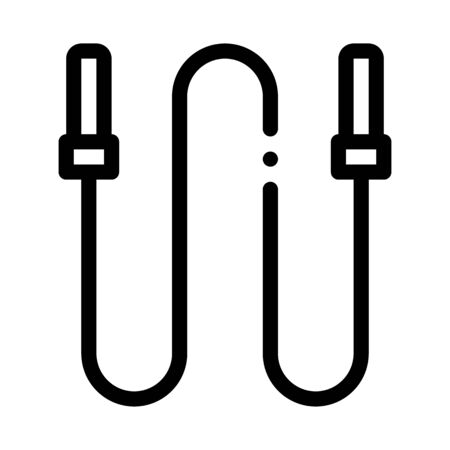 Jump Rope Icon Vector. Outline Jump Rope Sign. Isolated Contour Symbol Illustrationのイラスト素材