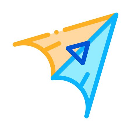 Hang Glider Icon Vector. Outline Hang Glider Sign. Isolated Contour Symbol Illustrationのイラスト素材