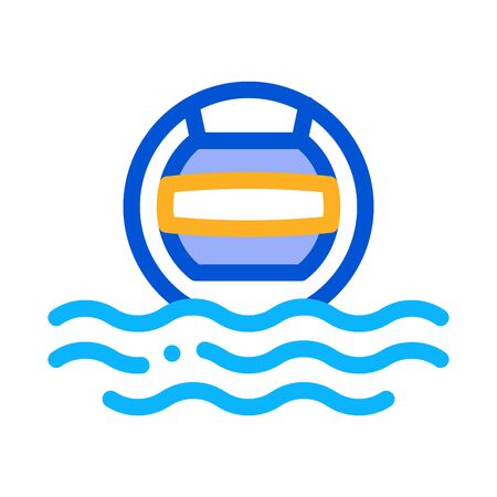 Water Volleyball Icon Vector. Outline Water Volleyball Sign. Isolated Contour Symbol Illustrationのイラスト素材