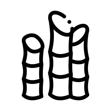 Agricultural Cane Icon Vector. Outline Agricultural Cane Sign. Isolated Contour Symbol Illustrationのイラスト素材