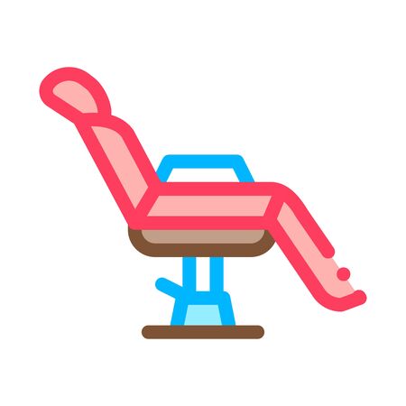 Tattoo Chair Icon Vector. Outline Tattoo Chair Sign. Color Isolated Contour Symbol Illustrationのイラスト素材