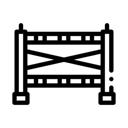 Sportive Barrier Icon Vector. Outline Sportive Barrier Sign. Isolated Contour Symbol Illustrationのイラスト素材