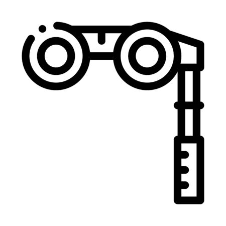 Binoculars Icon Vector. Outline Binoculars Sign. Isolated Contour Symbol Illustrationのイラスト素材
