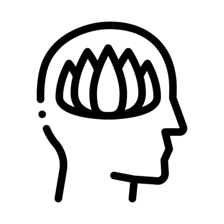 Shaman Man Icon Vector. Outline Shaman Man Sign. Isolated Contour Symbol Illustrationのイラスト素材