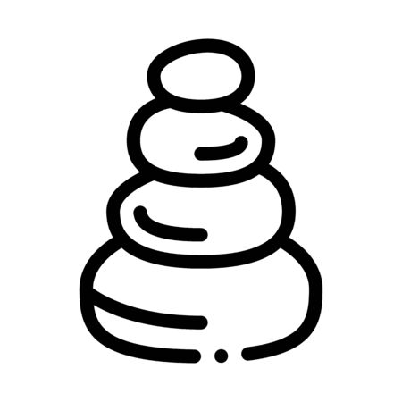 Stones Balance Icon Vector. Outline Stones Balance Sign. Isolated Contour Symbol Illustrationのイラスト素材