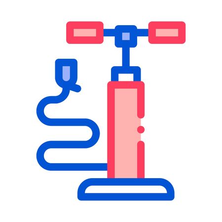 Pump for Bike Icon Vector. Outline Pump for Bike Sign. Isolated Contour Symbol Illustrationのイラスト素材