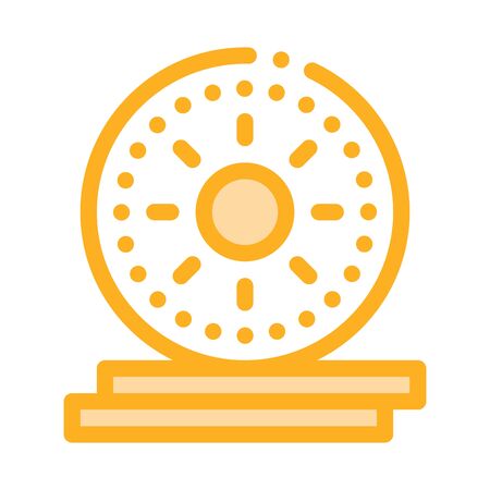 Golden Coins Icon Vector. Outline Golden Coins Sign. Isolated Contour Symbol Illustrationのイラスト素材