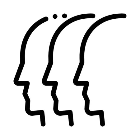 general group opinion icon vector. general group opinion sign. isolated contour symbol illustrationのイラスト素材