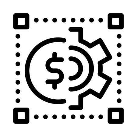 cash account credentials icon vector. cash account credentials sign. isolated contour symbol illustrationのイラスト素材