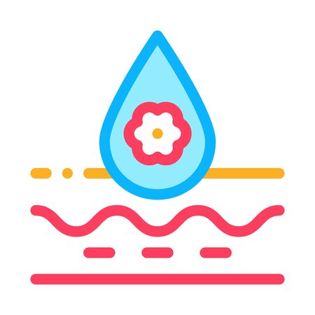 concentrated herbal skin care icon vector. concentrated herbal skin care sign. color contour symbol illustrationのイラスト素材