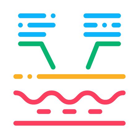 skin structure icon vector. skin structure sign. color contour symbol illustrationのイラスト素材