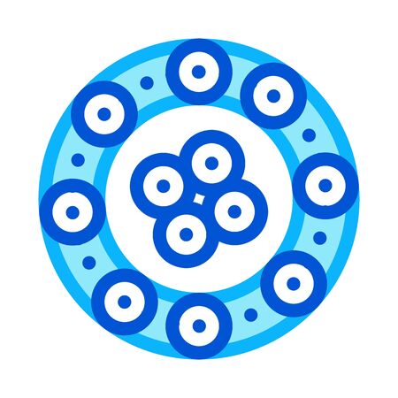 painted clay plate icon vector. painted clay plate sign. color contour symbol illustrationのイラスト素材