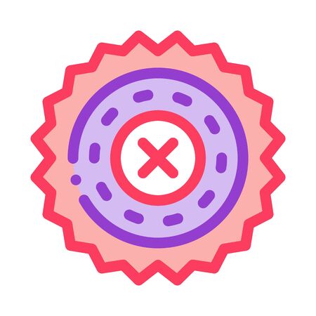 prohibition of proceedings icon vector. prohibition of proceedings sign. color symbol illustrationのイラスト素材