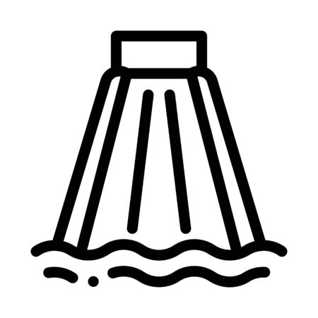 slide for going down to pool icon vector. slide for going down to pool sign. isolated contour symbol illustrationのイラスト素材