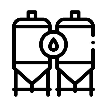 water machines icon vector. water machines sign. isolated contour symbol illustrationのイラスト素材