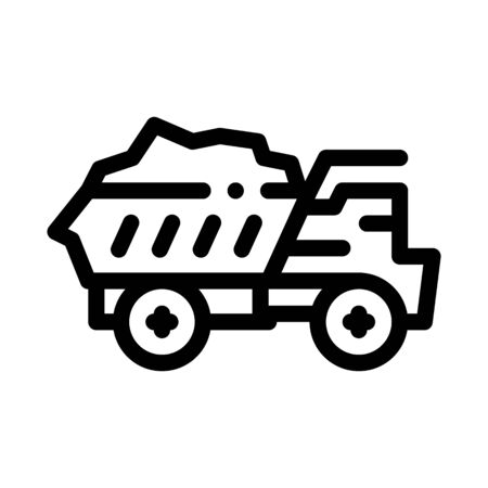 motor lorry icon vector. motor lorry sign. isolated contour symbol illustrationのイラスト素材