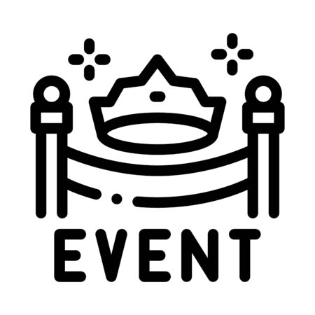 solemn presentation event icon vector. solemn presentation event sign. isolated contour symbol illustrationのイラスト素材