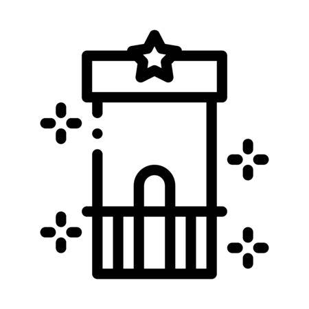 attraction control point icon vector. attraction control point sign. isolated contour symbol illustrationのイラスト素材