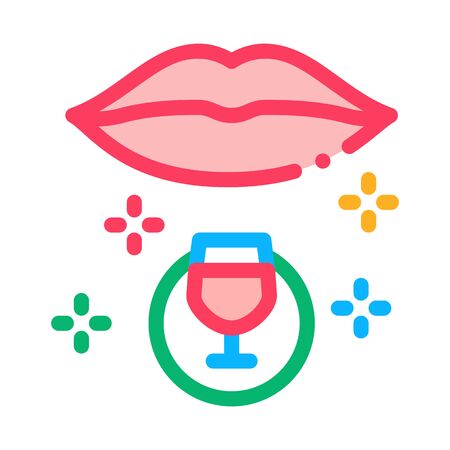 drinking wine icon vector. drinking wine sign. color symbol illustrationのイラスト素材