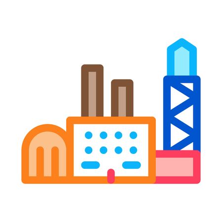 power station icon vector. power station sign. color symbol illustrationのイラスト素材