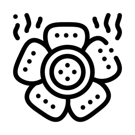 kind of malaysian flower icon vector. kind of malaysian flower sign. isolated contour symbol illustrationのイラスト素材