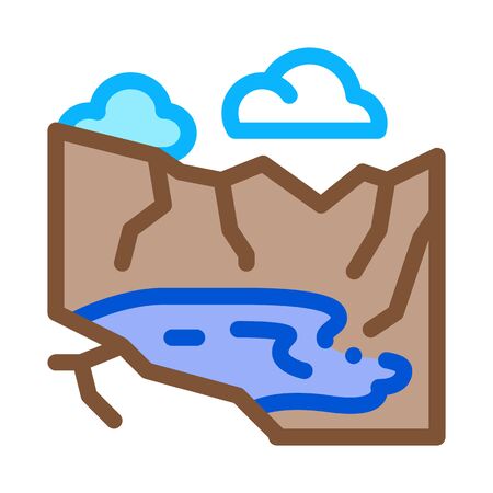 rock camber icon vector. rock camber sign. color symbol illustrationのイラスト素材