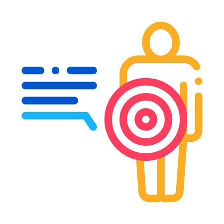 human pain point parsing icon vector. human pain point parsing sign. color symbol illustrationのイラスト素材