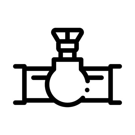 gas device icon vector. gas device sign. isolated contour symbol illustrationのイラスト素材