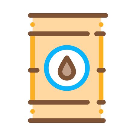 tightly closed gas barrel icon vector. tightly closed gas barrel sign. color symbol illustrationのイラスト素材